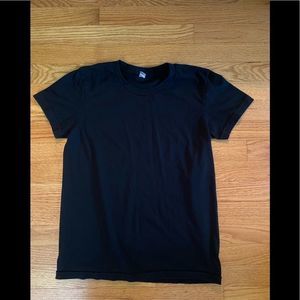 American Apparel Classic Girl Tee Women’s Large Black Sustainable Edition Tshirt